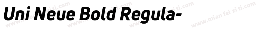 Uni Neue Bold Regula字体转换
